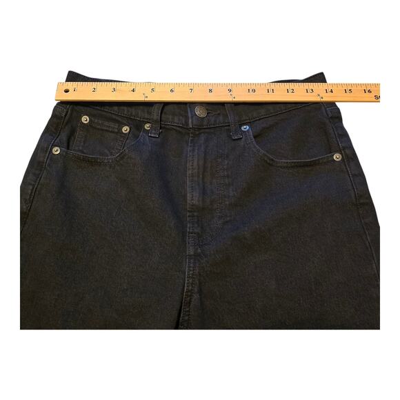 Gap Jeans Womens Sky High Straight Leg Size 2R Black Neutral Normcore Capsule - Picture 10 of 13